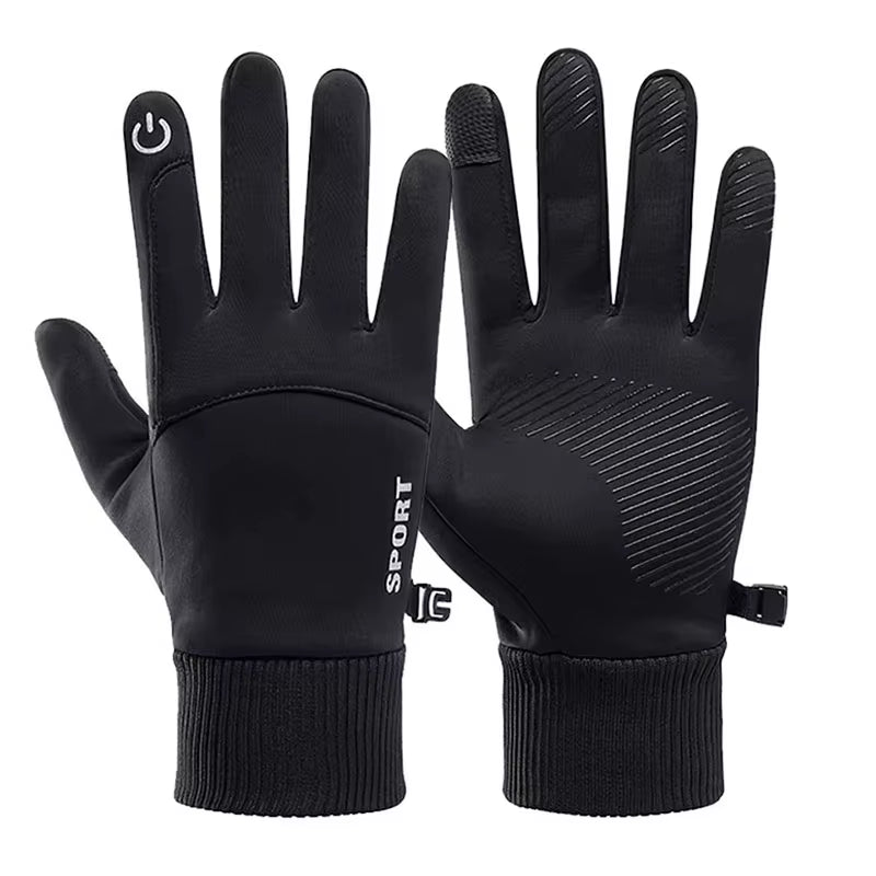Men'S Winter Driving Touch Screen Gloves Warm and Wear Resistant Gloves Women'S Outdoor Sports anti Slip and Waterproof Gloves